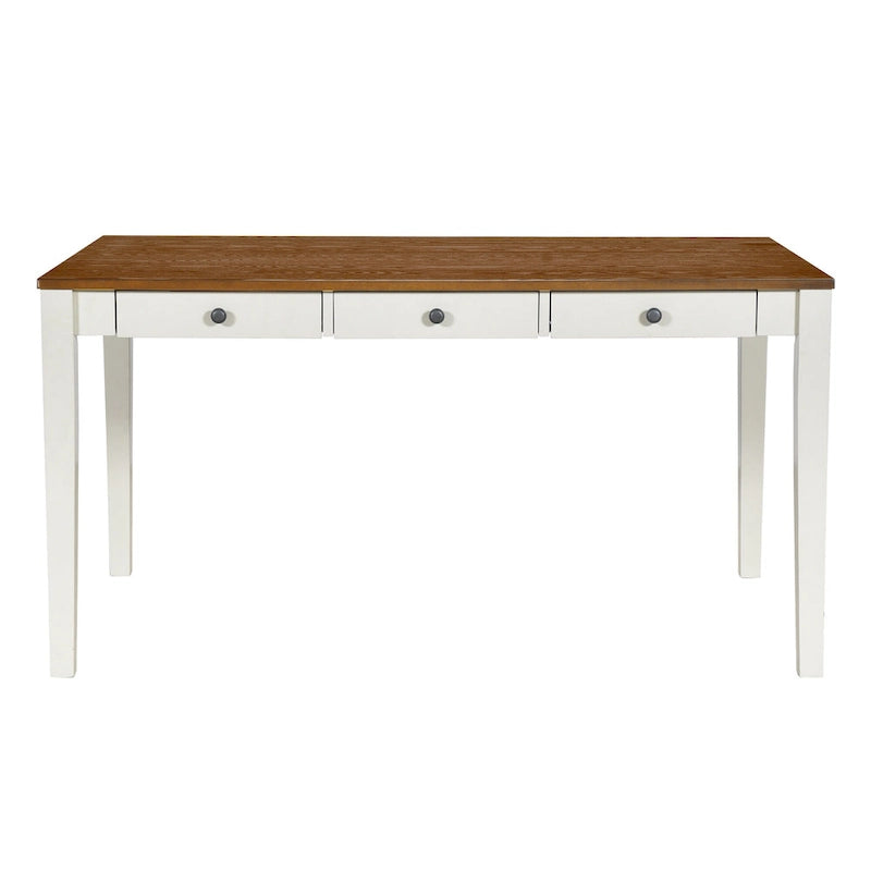 Ensemble de salle à manger en bois 6 pièces avec table, 4 chaises et banc, table avec tiroir