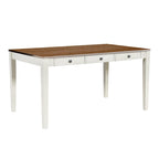 Ensemble de salle à manger en bois 6 pièces avec table, 4 chaises et banc, table avec tiroir