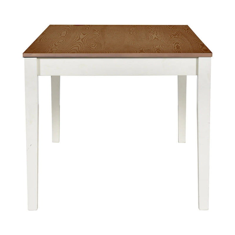 Ensemble de salle à manger en bois 6 pièces avec table, 4 chaises et banc, table avec tiroir