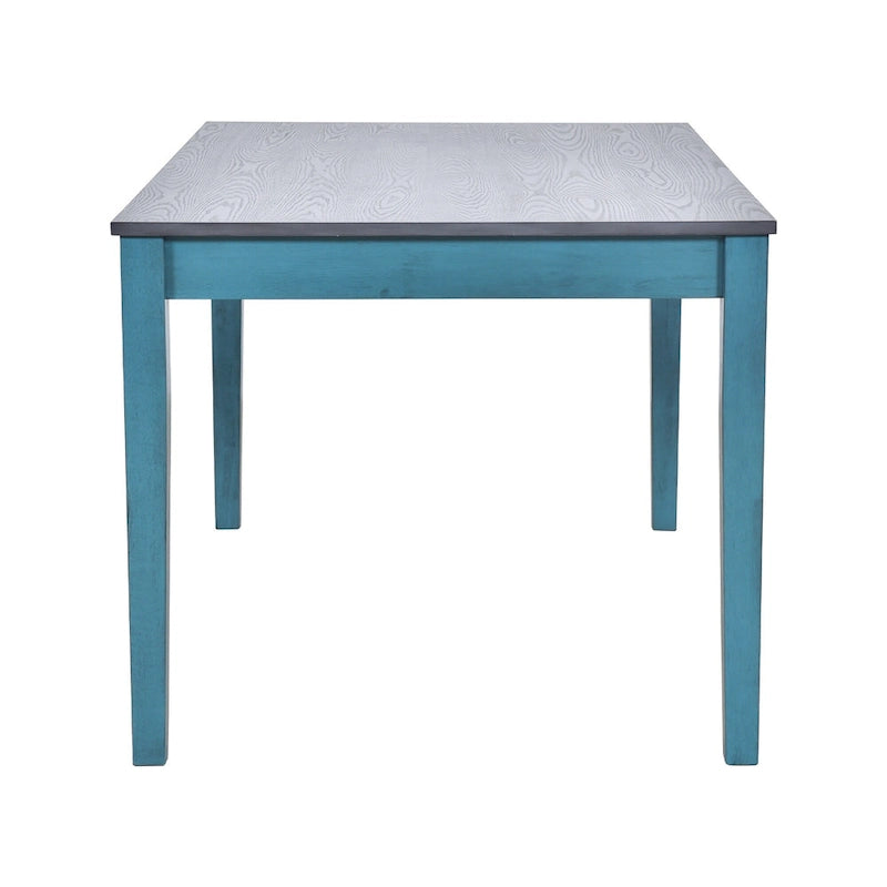 Ensemble de salle à manger en bois 6 pièces avec table, 4 chaises et banc, table avec tiroir