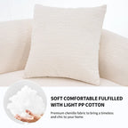Canapé d'angle modulable incurvé 4 places en tissu chenille de luxe