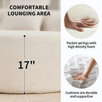 Canapé d'angle modulable incurvé 4 places en tissu chenille de luxe