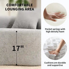 Canapé d'angle modulable incurvé 4 places en tissu chenille de luxe