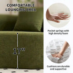 Canapé d'angle modulable incurvé 4 places en tissu chenille de luxe