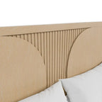 Lit Adrienne de Furniture of America, style rustique moderne, en bois massif à panneaux cannelés