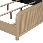 Lit Adrienne de Furniture of America, style rustique moderne, en bois massif à panneaux cannelés