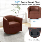 Fauteuil pivotant moderne avec repose-pieds pour salon ou chambre à coucher