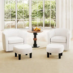 Fauteuil pivotant moderne avec repose-pieds pour salon ou chambre à coucher