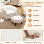 Fauteuil pivotant moderne avec repose-pieds pour salon ou chambre à coucher