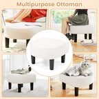Fauteuil pivotant moderne avec repose-pieds pour salon ou chambre à coucher