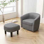 Fauteuil pivotant moderne avec repose-pieds pour salon ou chambre à coucher
