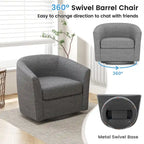 Fauteuil pivotant moderne avec repose-pieds pour salon ou chambre à coucher