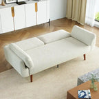 Canapé-lit convertible moderne en velours côtelé, 73,3 cm de largeur, accoudoirs évasés