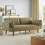 Canapé-lit convertible moderne en velours côtelé, 73,3 cm de largeur, accoudoirs évasés