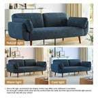 Canapé-lit convertible moderne en velours côtelé, 73,3 cm de largeur, accoudoirs évasés