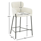 Tabouret de bar SAFAVIEH Couture Sejada 66 cm (26 po) - 58,4 cm (23 po) L x 53,3 cm (21 po) P x 96,5 cm (38 po) H