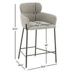 Tabouret de bar SAFAVIEH Couture Sejada 66 cm (26 po) - 58,4 cm (23 po) L x 53,3 cm (21 po) P x 96,5 cm (38 po) H