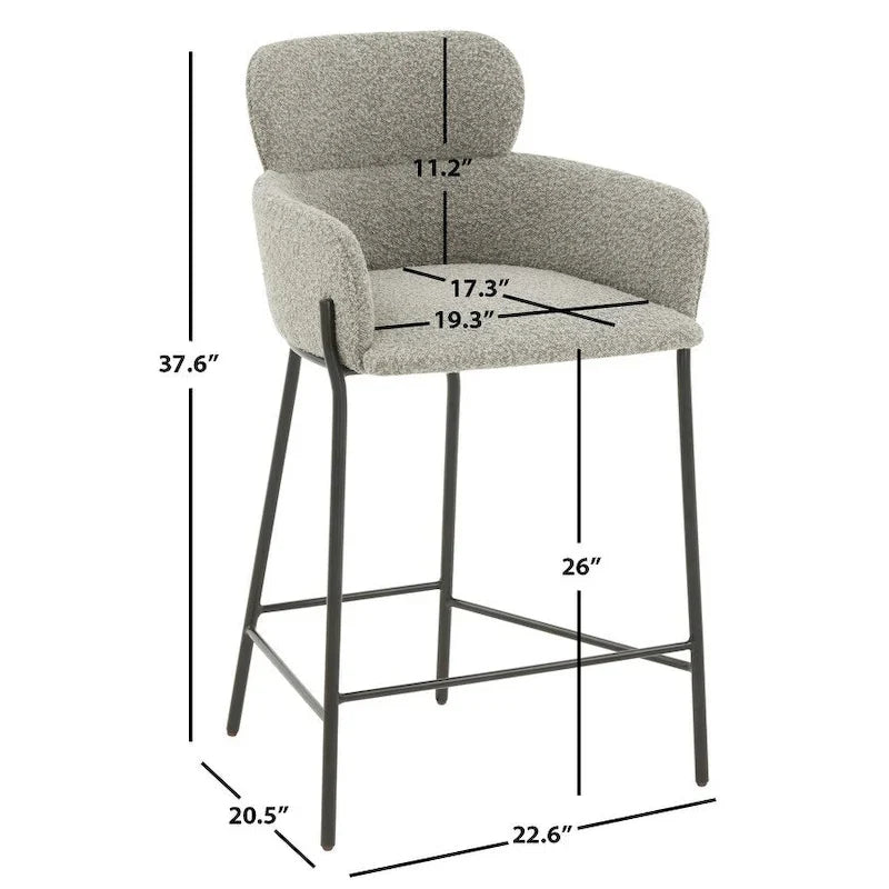 Tabouret de bar SAFAVIEH Couture Sejada 66 cm (26 po) - 58,4 cm (23 po) L x 53,3 cm (21 po) P x 96,5 cm (38 po) H