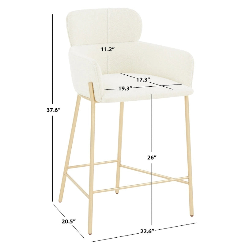 Tabouret de bar SAFAVIEH Couture Sejada 66 cm (26 po) - 58,4 cm (23 po) L x 53,3 cm (21 po) P x 96,5 cm (38 po) H