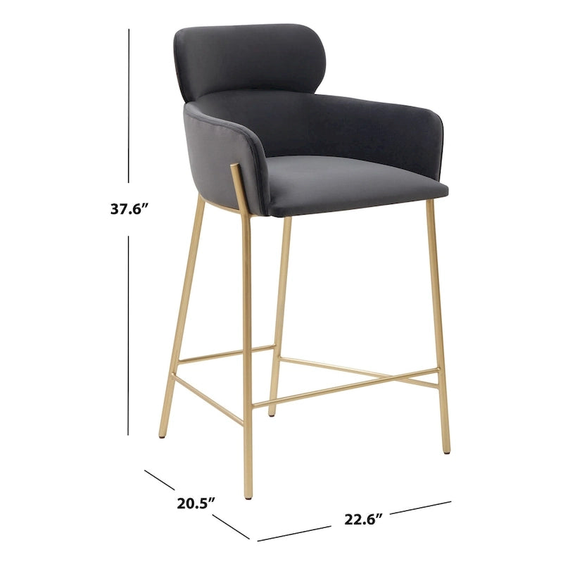 Tabouret de bar SAFAVIEH Couture Sejada 66 cm (26 po) - 58,4 cm (23 po) L x 53,3 cm (21 po) P x 96,5 cm (38 po) H