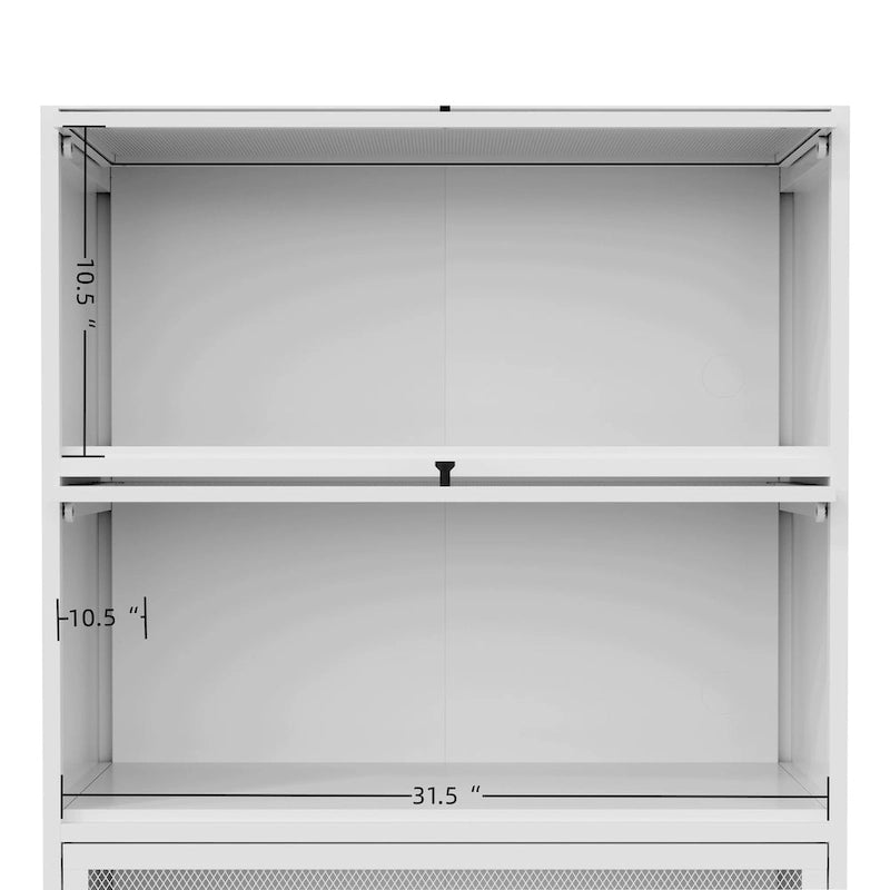Armoire de rangement pour garde-manger avec portes et portes rétractables