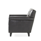 Fauteuil club Veronica en cuir marron capitonné de Christopher Knight Home