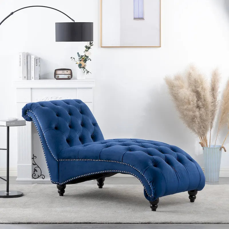 Chaise longue capitonnée - 62,80 x 27,17 x 32,87