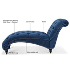 Chaise longue capitonnée - 62,80 x 27,17 x 32,87