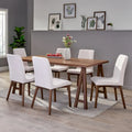 Ensemble de salle à manger 7 pièces Orrin, style moderne du milieu du siècle, par Christopher Knight Home