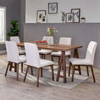 Ensemble de salle à manger 7 pièces Orrin, style moderne du milieu du siècle, par Christopher Knight Home
