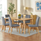 Ensemble de salle à manger 7 pièces Orrin, style moderne du milieu du siècle, par Christopher Knight Home