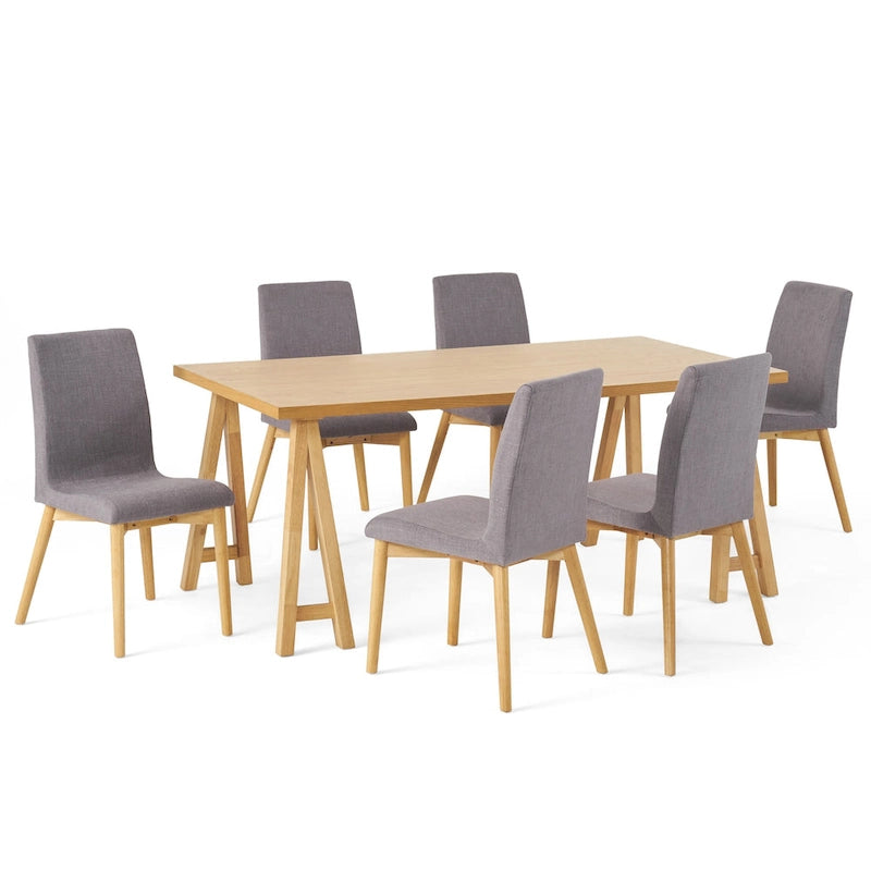 Ensemble de salle à manger 7 pièces Orrin, style moderne du milieu du siècle, par Christopher Knight Home
