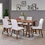 Ensemble de salle à manger 7 pièces Orrin, style moderne du milieu du siècle, par Christopher Knight Home