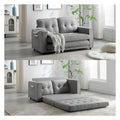 Canapé-lit convertible 3 places en velours peluche - 31,10 x 55,00 x 31,00