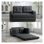 Plush Velvet Convertible 3-Fold Sofa Bed - 31.10 x 55.00 x 31.00