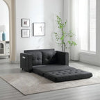 Canapé-lit convertible 3 places en velours peluche - 31,10 x 55,00 x 31,00