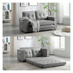 Canapé-lit convertible 3 places en velours peluche - 31,10 x 55,00 x 31,00