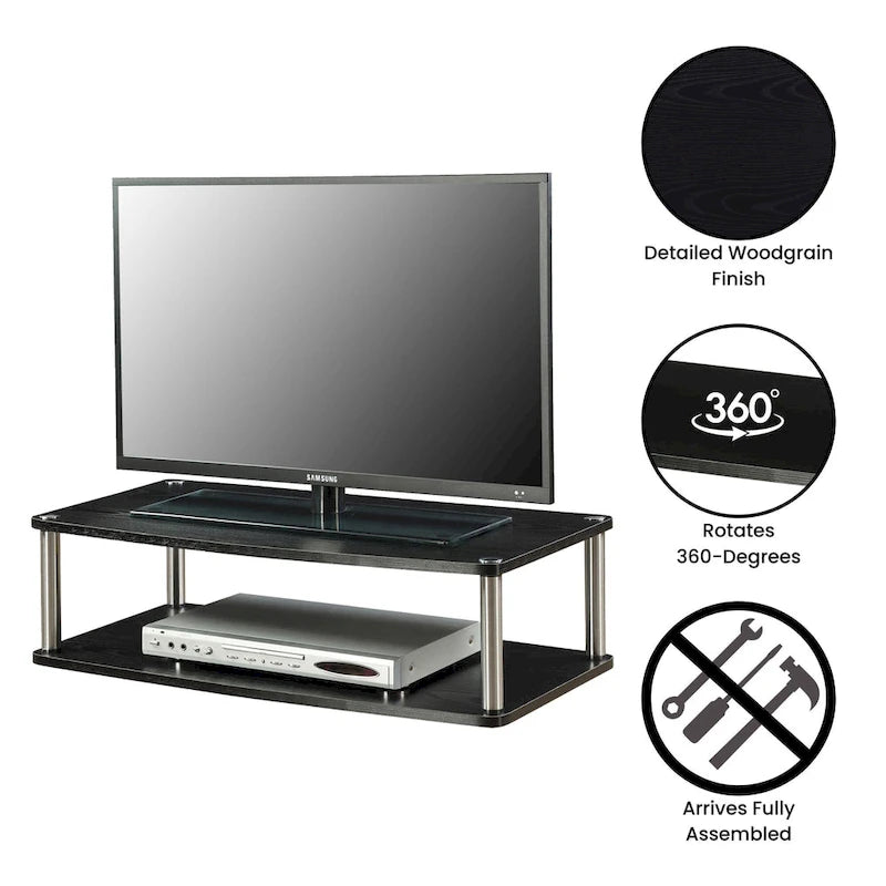 Support pivotant à double niveau Designs2Go XL de Convenience Concepts pour téléviseurs jusqu'à 37 pouces