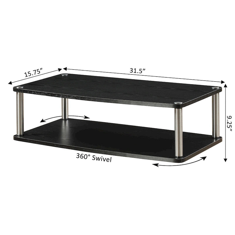 Support pivotant à double niveau Designs2Go XL de Convenience Concepts pour téléviseurs jusqu'à 37 pouces