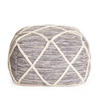 Pouf ottoman bleu Jani Kirkwood Lake de 56 cm (22 pouces) - Repose-pieds fait main pour salon, chambre, chambre d'enfant