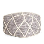 Pouf ottoman bleu Jani Kirkwood Lake de 56 cm (22 pouces) - Repose-pieds fait main pour salon, chambre, chambre d'enfant