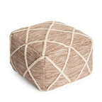 Pouf ottoman bleu Jani Kirkwood Lake de 56 cm (22 pouces) - Repose-pieds fait main pour salon, chambre, chambre d'enfant