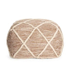 Pouf ottoman bleu Jani Kirkwood Lake de 56 cm (22 pouces) - Repose-pieds fait main pour salon, chambre, chambre d'enfant