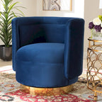 Fauteuil pivotant rembourré Saffi Glam and Luxe