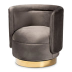 Fauteuil pivotant rembourré Saffi Glam and Luxe