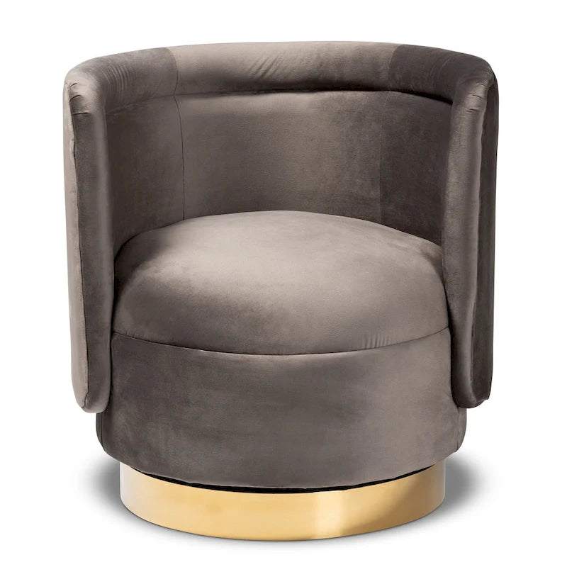 Fauteuil pivotant rembourré Saffi Glam and Luxe