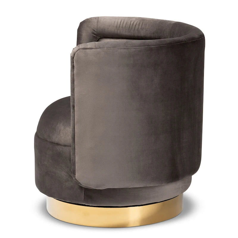 Fauteuil pivotant rembourré Saffi Glam and Luxe