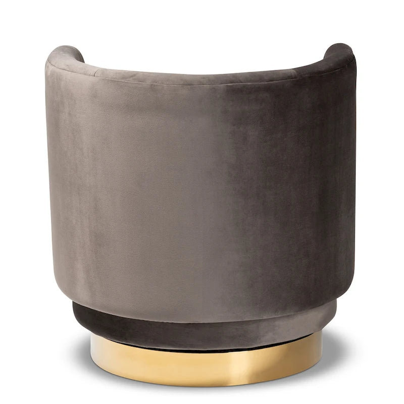 Fauteuil pivotant rembourré Saffi Glam and Luxe