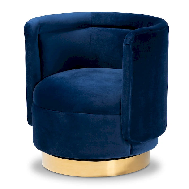 Fauteuil pivotant rembourré Saffi Glam and Luxe