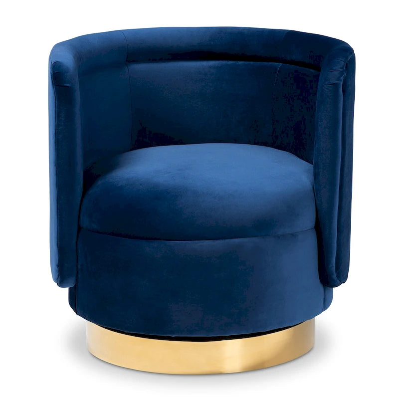 Fauteuil pivotant rembourré Saffi Glam and Luxe